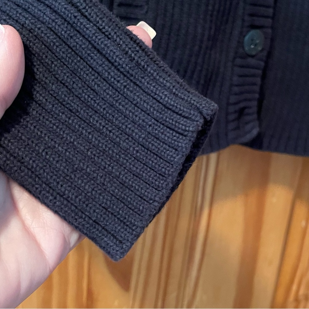Ralph Lauren Navy Ribbed Button-Up Sweater Jacket - Picture 3 of 12